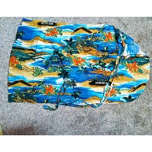 Swimsuit Wrap Cover-Up with tie Jamaica Print